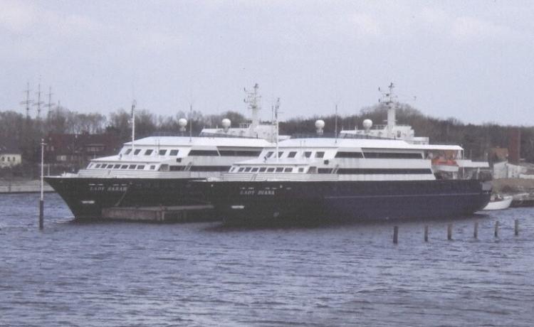Lady Sarah with twin ship Lady Diana